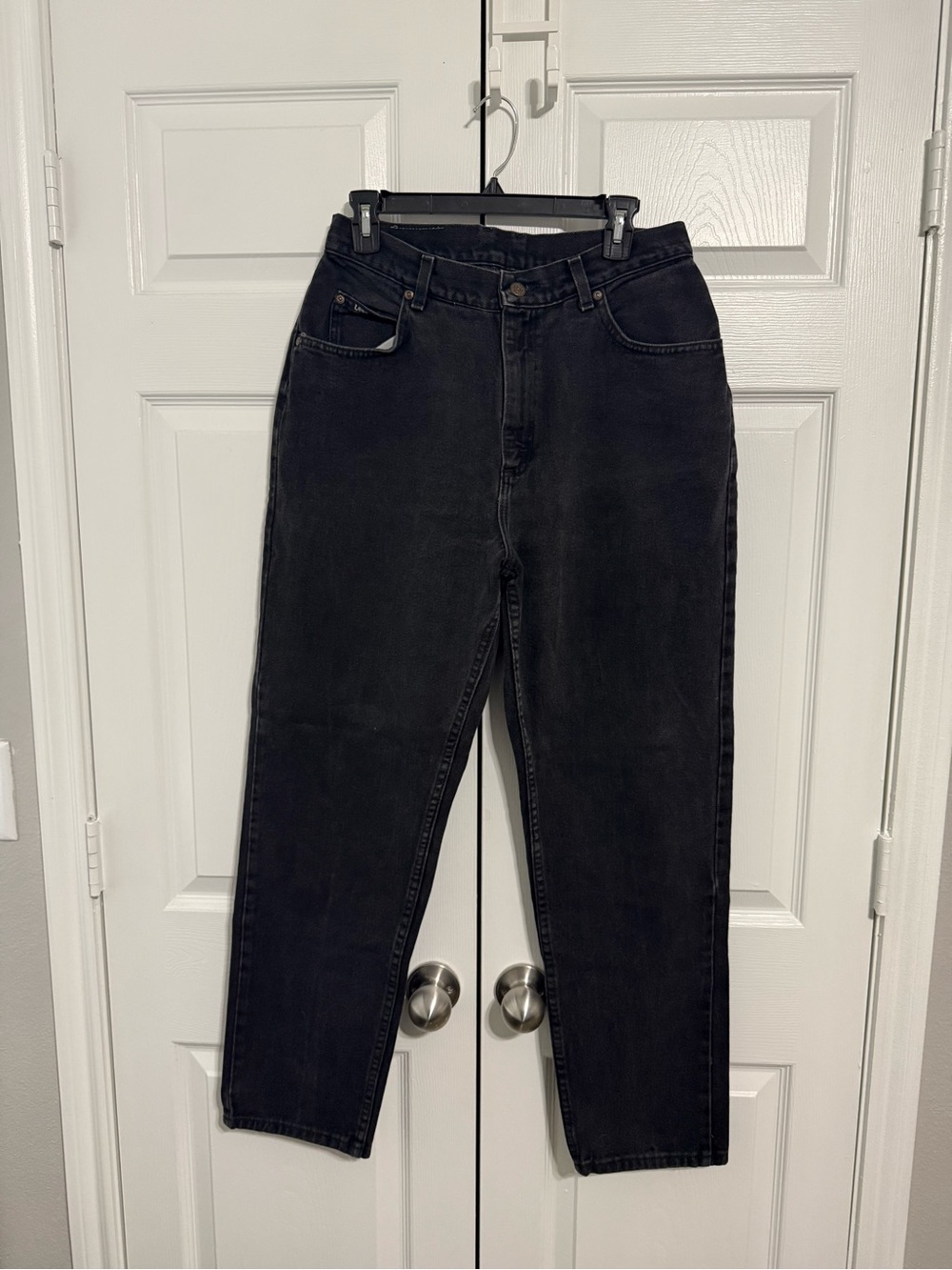 VINTAGE Lee High-Rise Straight Black Jeans